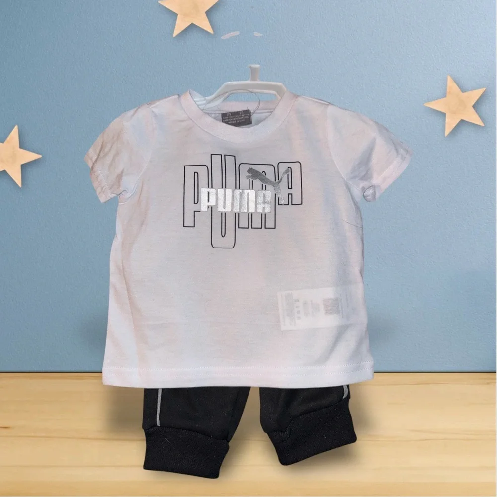 Puma Kids 3pc Jogger Set. Size 0-3mos - Picture 3 of 3